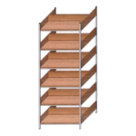 Regał biblioteczny metalowy WP2-7/3