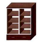 Regał gabinetowy - witryna WP8-37/3